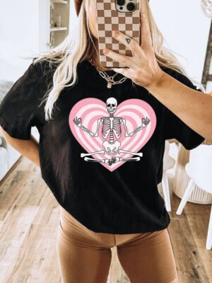 Skeletons Yoga T-shirt | Graphic Tee