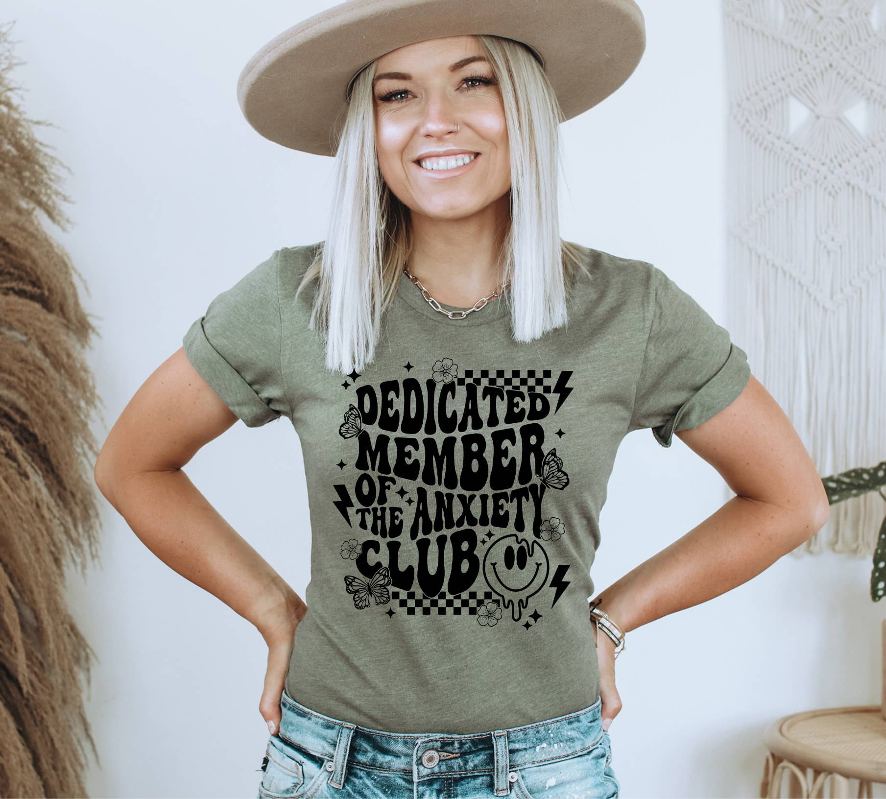 Dedicated Member Of The Anxiety Club T-shirt | Graphic Tee