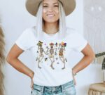 Halloween Dancing Skeleton T-shirt | Graphic Tee