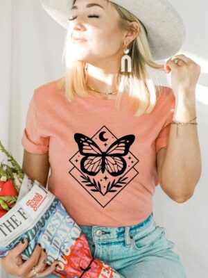 Mystical Moon Butterfly T-shirt | Women's T-shirts