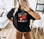 Coffee Teach Repeat T-shirt | Graphic Gift