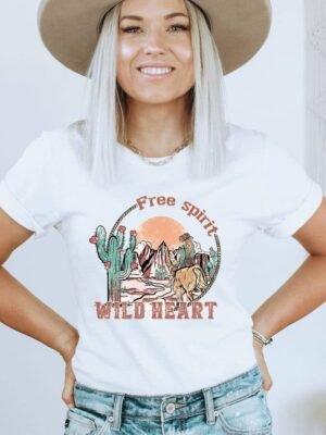 Free Spirit Wild Heart T-shirt | Graphic Top