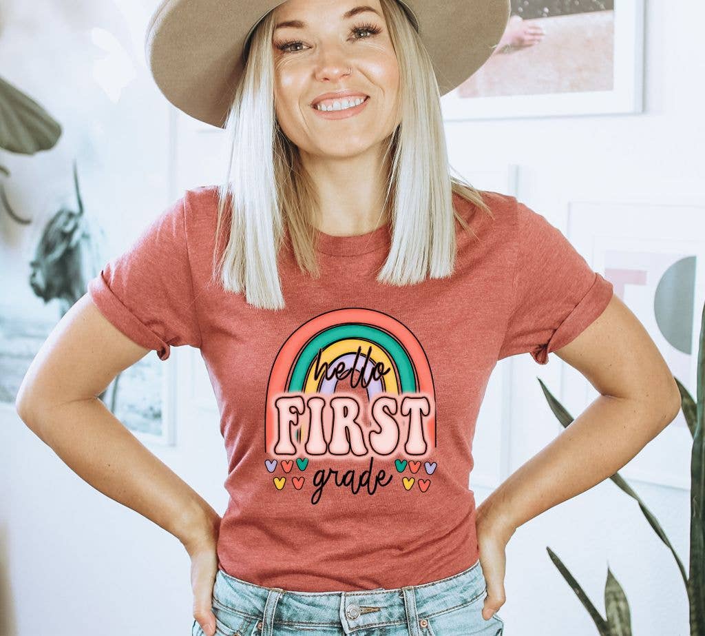 Hello First Grade T-shirt | Graphic Tee