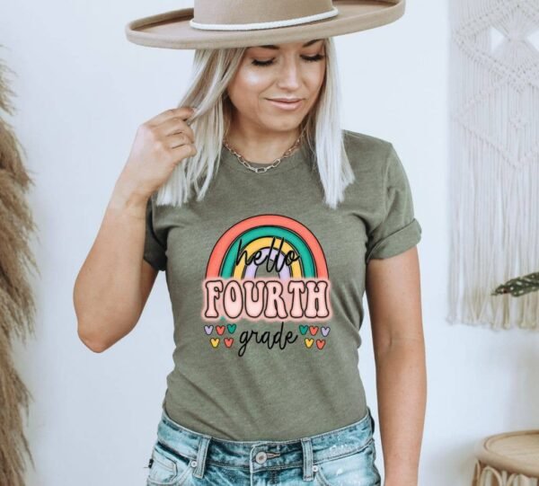 Hello Fourth Grade T-shirt | Graphic Tee