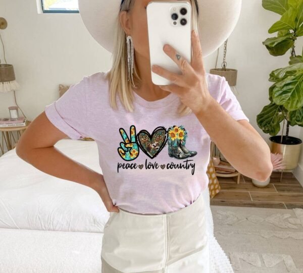 Peace Love Country T-shirt | Graphic Tee