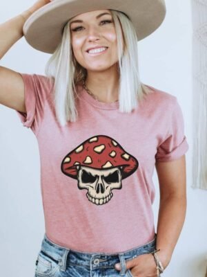 Mushroom Skull T-shirt | Graphic Top