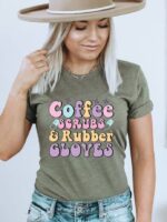 Coffee Scrubs And Rubber Gloves T-shirt | Graphic T-shirt