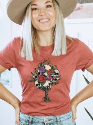 Floral Skull T-shirt | Graphic Tee