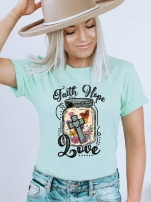 Faith Hope Love Repeat  T-shirt | Graphic Top