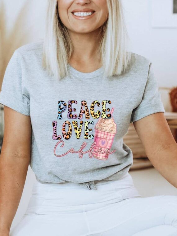 Peach Love Coffee T-shirt | Women's Top