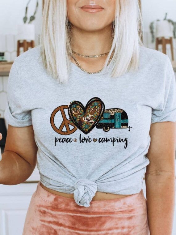 Peace Love Camping T-shirt | Graphic Tee