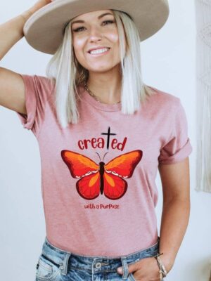 Created With A Purpose T-Shirt | Graphic Tee | Animal Shirt