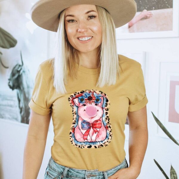 4th Of July Pig T-shirt | Graphic Tee