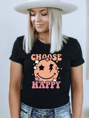 Choose Happy T-shirt | Graphic Tee | Positivity Shirt