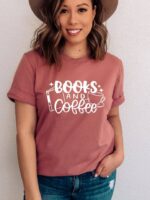 Book And Coffee T-shirt | Women's Gift