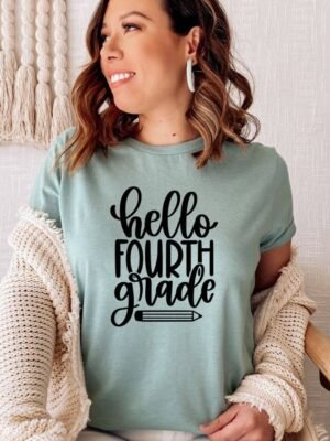 Hello Fourth Grade T-shirt | Graphic T-shirt