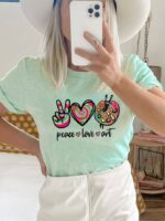 Peace Love Art T-shirt | Graphic Tee