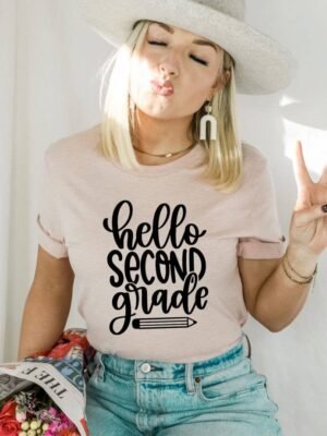 Hello Second Grade T-shirt | Graphic T-shirt