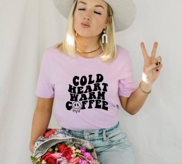 Clod Heart Warm Coffee T-shirt | Graphic Tee