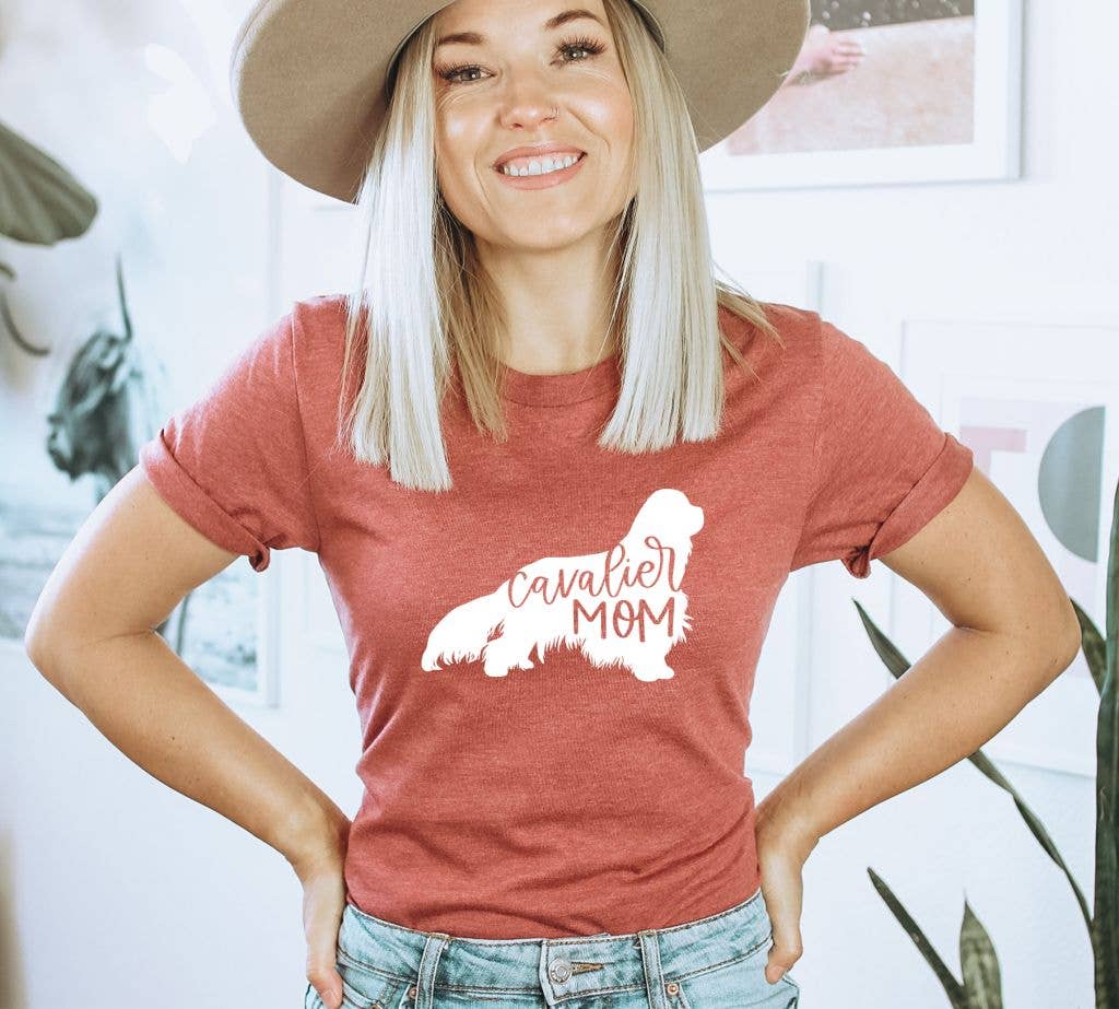 Cavalier Dog Mom T-shirt | Graphic Tee
