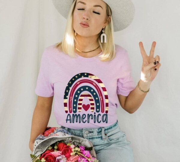 America Rainbow T-shirt | Women's Top