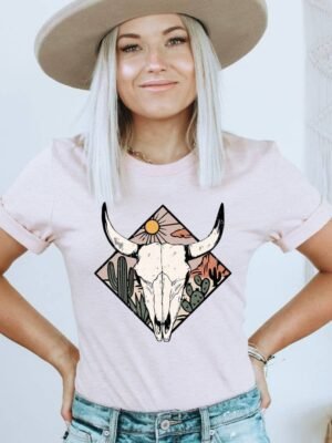 Cow Skull Country T-shirt | Graphic Tee